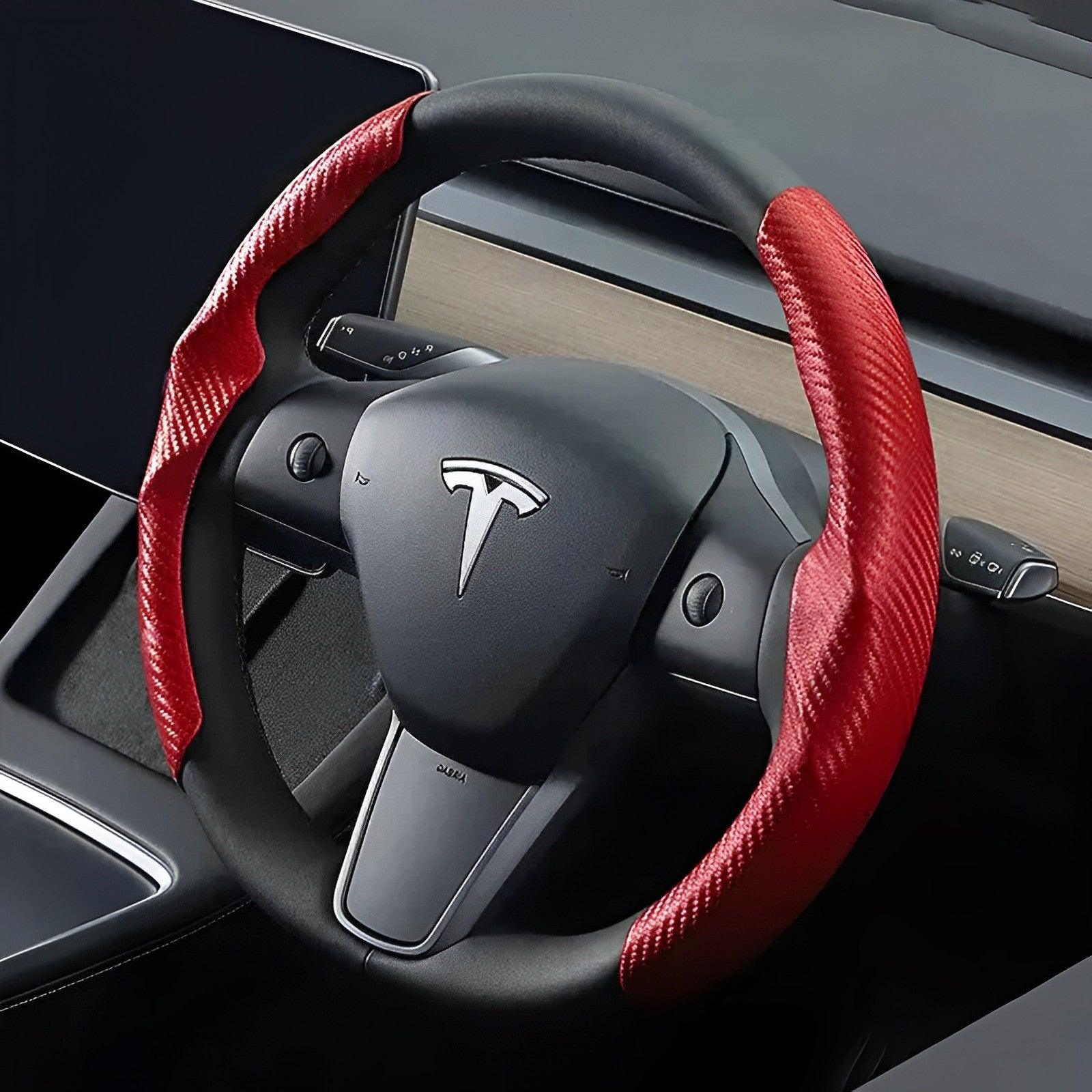 Leather Steering Wheel Cover - My Tesla