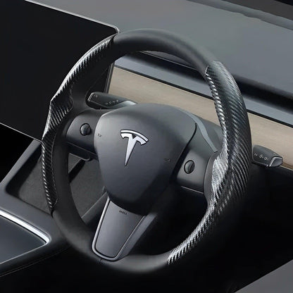 Leather Steering Wheel Cover - My Tesla