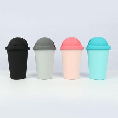 Silicone Trash Can With Rounded Lid - My Tesla